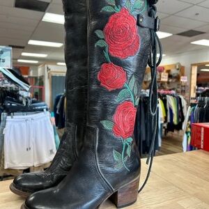 Freebird by Steven Cyrus rose boots black